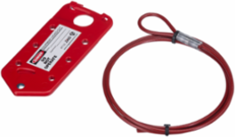 Cable Lockout with 6' Plastic-Coated Steel Cable, Accepts 6 Padlocks