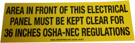 OSHA Adhesive Safety Sign - Chemical & Abrasion Resistant