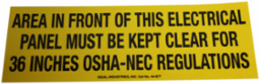 OSHA Adhesive Safety Sign - Chemical & Abrasion Resistant
