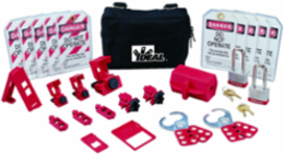 Lockout/Tagout Kit with Zipper Pouch and Belt Loops for Safety