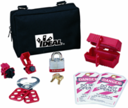 Starter Lockout/Tagout Kit with 3/4 Inch Shackle Padlock and 1 Inch Safety Hasp