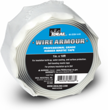 Rubber Mastic Tape 1 Inch x 0.065 Inch x 10 Feet, Insulation up to 2kV