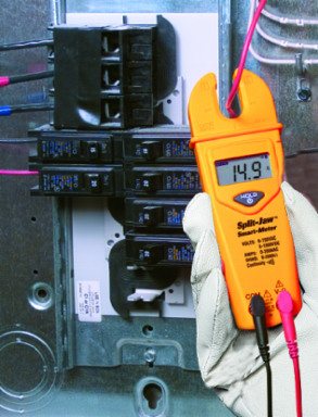 Split-Jaw Smart Meter, Measures 0.9-200AAC, 1.3-750VAC, 2.1-1000VDC