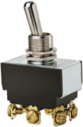 Heavy-Duty DPDT Toggle Switch, 1/2 Inch Mounting Hole, 100,000 Cycles