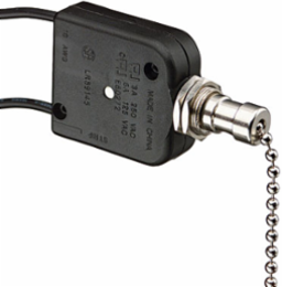All Angle Pull Chain Lever Switch, SPST On-Off, 13/32 Inch Mounting Hole