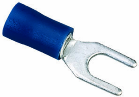 Vinyl Insulated Spade Terminal, 16-14 AWG, #8 Stud, Box of 25