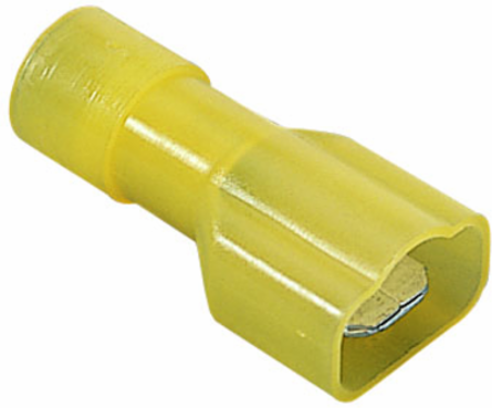 Nylon Fully-Insulated Male Disconnect, 12-10 AWG, .250 Inch, Box of 25