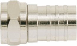 F-Type Coaxial Connectors, RG-6 Crimp, Card of 4