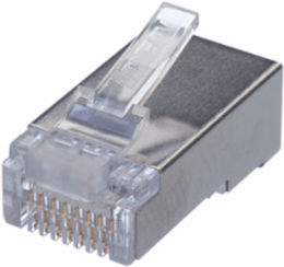Shielded CAT5e RJ-45 Connector for 0.041 Inch Conductors, 25-Pack
