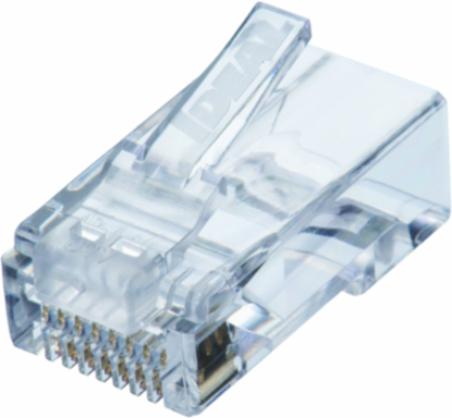CAT6 RJ-45 8P8C Single Piece Modular Plugs, 25 Pack, 50 Micron Gold Contacts