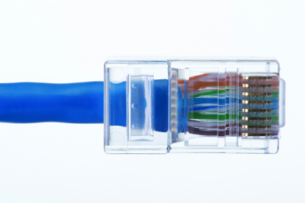 CAT5e Feed-Thru Modular Plugs, 8P8C, 50 Pack with Gold Plating, Up to 0.270" Cable Diameter