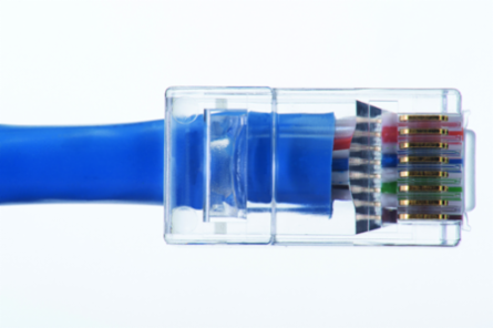 CAT6 Feed-Thru RJ-45 Modular Plugs 8P8C for 23-24 AWG Cables - 50 Pack