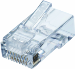 CAT6 Feed-Thru Modular Plugs 100 Pack, RJ45 8P8C for 23-24 AWG Cables