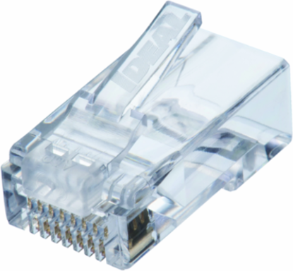 CAT6 Feed-Thru Modular Plugs, 8 Position RJ-45, 100 Count