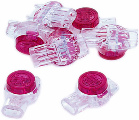 IDC 3-Wire Red Butt Splice Jellybean Connectors - 100 Pack