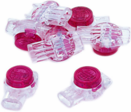 IDC 3-Wire Red Butt Splice Jellybean Connectors - 100 Pack