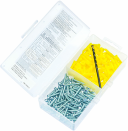 Flange Anchor Kit, Yellow, Includes Flange-Type Anchors & #8 x 1 Inch Screws