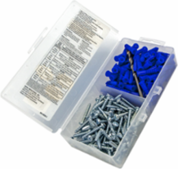 Flange Anchor Kit with #10 x 1-1/4 Inch Screws, Includes Anchors & Bit