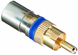 RG-6 RCA RTQ™ Compression Connector - 4 Pack, Frequency Range 0-3GHz, Brass Body