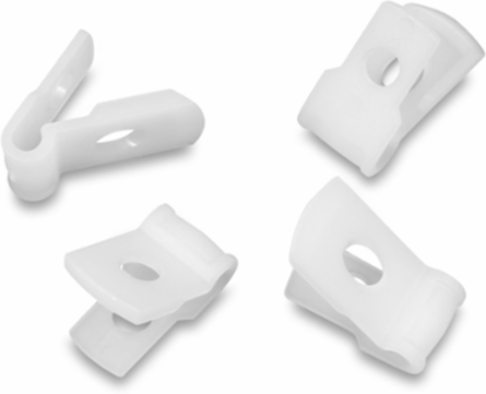 Self-Aligning Cable Clamp 1/8 Inch x 3/8 Inch Nylon 66, Natural, 100/Bag
