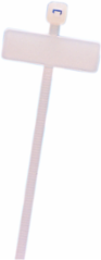 Cable Tie, 8 Inch, 50 lb, Natural, Write-On, 100/Bag