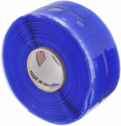 Silicone Tape, Blue, 1in Wide, 20ft Roll
