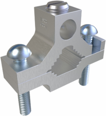 Permaground Aluminum Ground Clamp, Dual Rated, Conductor Range 1/0-14, Pipe Sizes 1/2 to 1in, Rebar Sizes #4-#6, UL