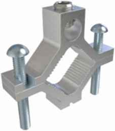 Permaground Aluminum Ground Clamp, Conductor Range 250-6, Pipe Sizes 1-1/4 to 2in, UL