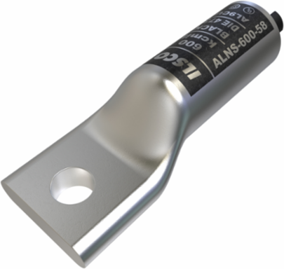 Surecrimp Aluminum Compression Lug, Conductor Size 600, 1 Hole, 5/8in Bolt Size, Long Barrel, No Sight Window, Tin Plated, UL, CSA