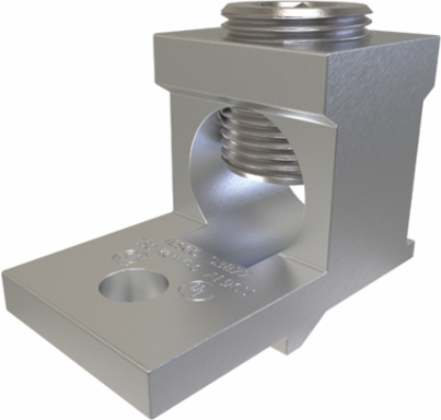 Aluminum Anti-Turn Mechanical Lug, Conductor Range 350-6, 1 Conductor, 1/4in Bolt Size, Tin Plated, UL, CSA
