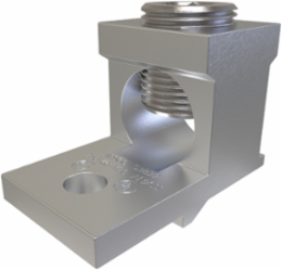Aluminum Anti-Turn Mechanical Lug, Conductor Range 350-6, 1 Conductor, 1/4in Bolt Size, Tin Plated, UL, CSA