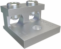 Aluminum Mechanical Lug, Conductor Range 600-2, 2 Ports, 1 Hole, 1/2in Bolt Size, Tin Plated, CSA