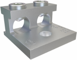 Aluminum Mechanical Lug, Conductor Range 800-300, 2 Ports, 1 Hole, 5/8in Bolt Size, Tin Plated, CSA