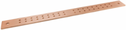 Copper Grounding Bus Bar, 2in Wide, 24in Length, 36 Mounting Points