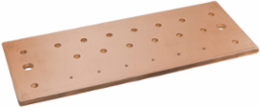 Copper Grounding Bus Bar, 4in Wide, 10in Length, 22 Mounting Points
