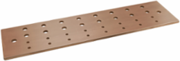 Copper Grounding Bus Bar, 4in Wide, 20in Length, 68 Mounting Points