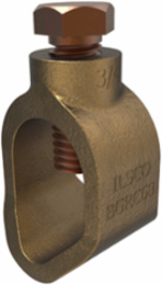 Permaground Bronze Ground Rod Clamp, Conductor Range 1/0-8, Ground Rod Size 3/4in, Direct Bury