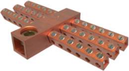 Copper Neutral Bar, Conductor Range 250-6 Main, 6-14 Tap, 36 Ports