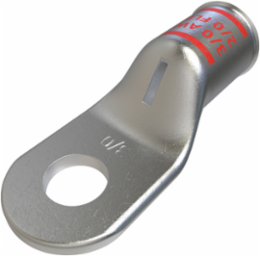 Copper Compression Lug, Conductor Size 3/0, 1 Hole, 3/8in Bolt Size, Standard Barrel, Sight Window, Tin Plated, UL, CSA