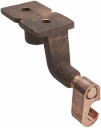 Permaground Copper Grounding Plate, Conductor Range 500-250, 2 Holes, UL