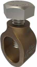 Permaground Bronze Ground Rod Clamp, Conductor Range 4-10, Ground Rod Size 3/8in, Rebar Size #3, Bag of 4