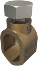 Permaground Bronze Ground Rod Clamp, Conductor Range 2-10, Ground Rod Size 1/2in, Rebar Size #4, UL, Bag of 4
