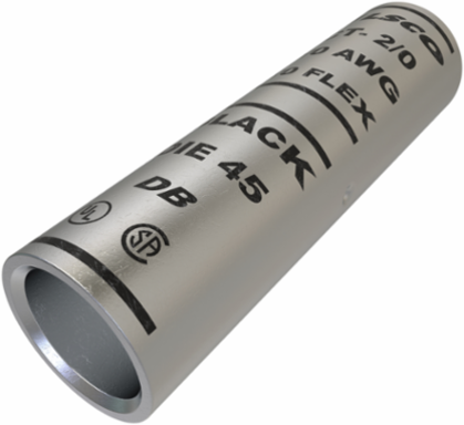 Surecrimp Copper Compression Sleeve, Conductor Size 2/0, Tin Plated, UL, CSA