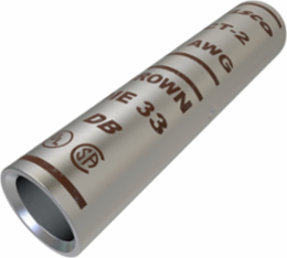 Surecrimp Copper Compression Sleeve, Conductor Size 2, Tin Plated, UL, CSA