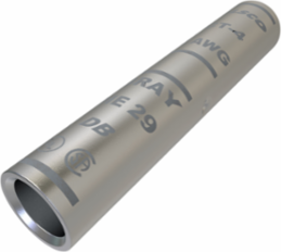 Surecrimp Copper Compression Sleeve, Conductor Size 4, Tin Plated, UL, CSA