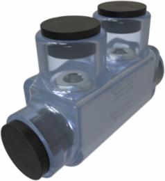 Nimbus Insulated Aluminum In-Line Splicer-Reducer Connector, Conductor Range 350-6, 2 Ports, Tin Plated, UL, CSA