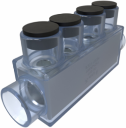 Nimbus Insulated Aluminum In-Line Splicer-Reducer Connector, Conductor Range 750-250, 2 Ports, Tin Plated, UL, CSA