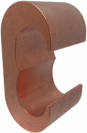Permaground Copper Grounding E Crimp, Main Conductor Range 2/0-1, Main Rebar Size #3, Tap Range 2/0-1, Tap Rebar Size #3, UL, CSA