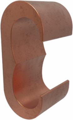 Permaground Copper Grounding E Crimp, Main Conductor Range 250-3/0, Main Rebar Size #4, Tap Range 250-3/0, Tap Rebar Size #4, UL, CSA
