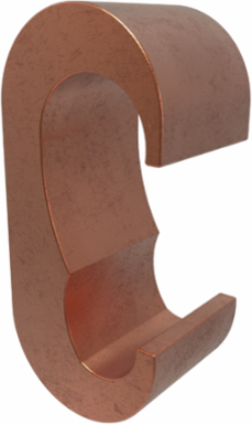 Permaground Copper Grounding E Crimp, Main Conductor Range 250-3/0, Main Rebar Size #4, Tap Range 2/0-6 Sol, Tap Rebar Size #3, UL, CSA